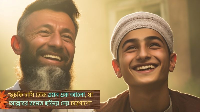 মুচকি হাসি নিয়ে ইসলামিক ফেসবুক স্ট্যাটাস
