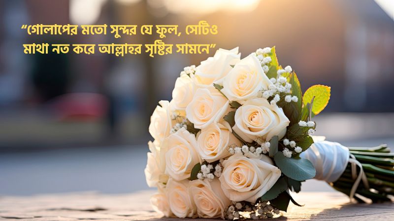 গোলাপ ফুল নিয়ে ইসলামিক ক্যাপশন