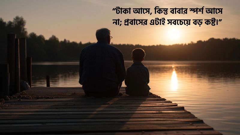 প্রবাসী বাবাকে নিয়ে আবেগঘন ক্যাপশন