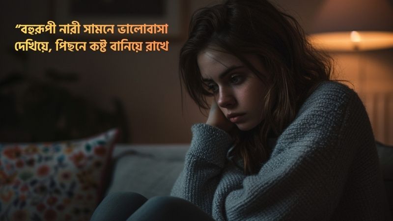 বহুরূপী নারী নিয়ে কষ্টের ক্যাপশন