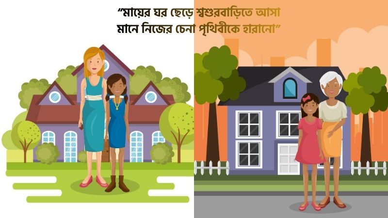 মেয়ের শ্বশুর বাড়ি নিয়ে উক্তি