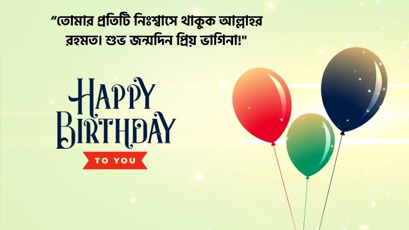 ভাগিনার জন্মদিনের শুভেচ্ছা ইসলামিক