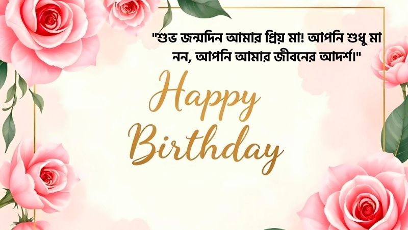 মায়ের জন্মদিনের শুভেচ্ছা